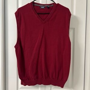 IZOD Red Sleeveless Sweater Vest
